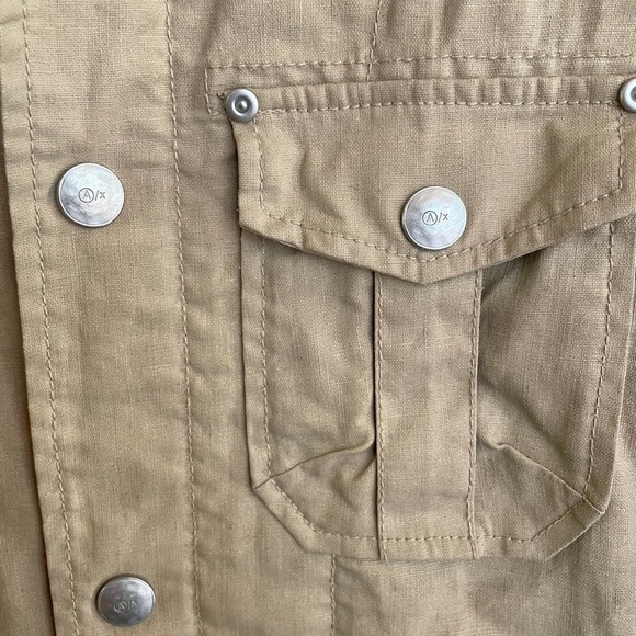 Armani Exchange Waxed Linen Blend Shacket Size XS - Picture 5 of 7